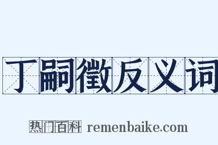 丁嗣徵反义词是什么意思的图片